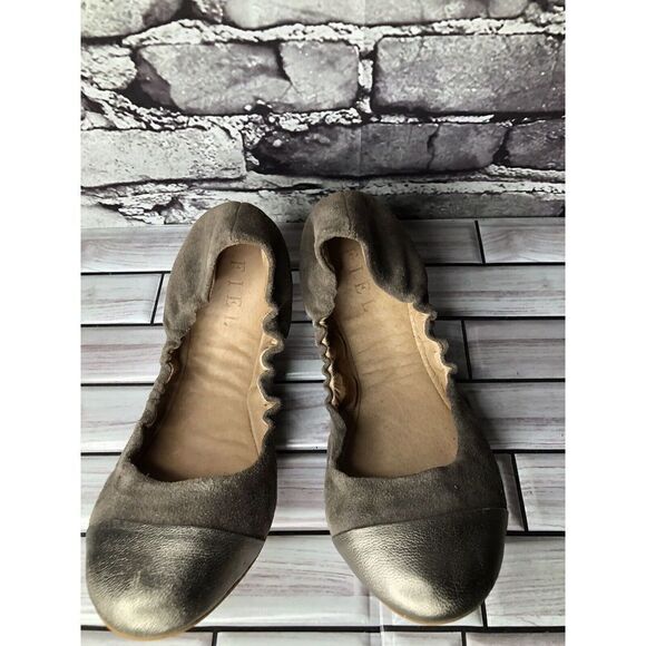 Fiel Gray Suede Leather Cap Toe Ballerina Ballet Flats Shoes Women Sz 8US/38.5EU - Picture 14 of 16